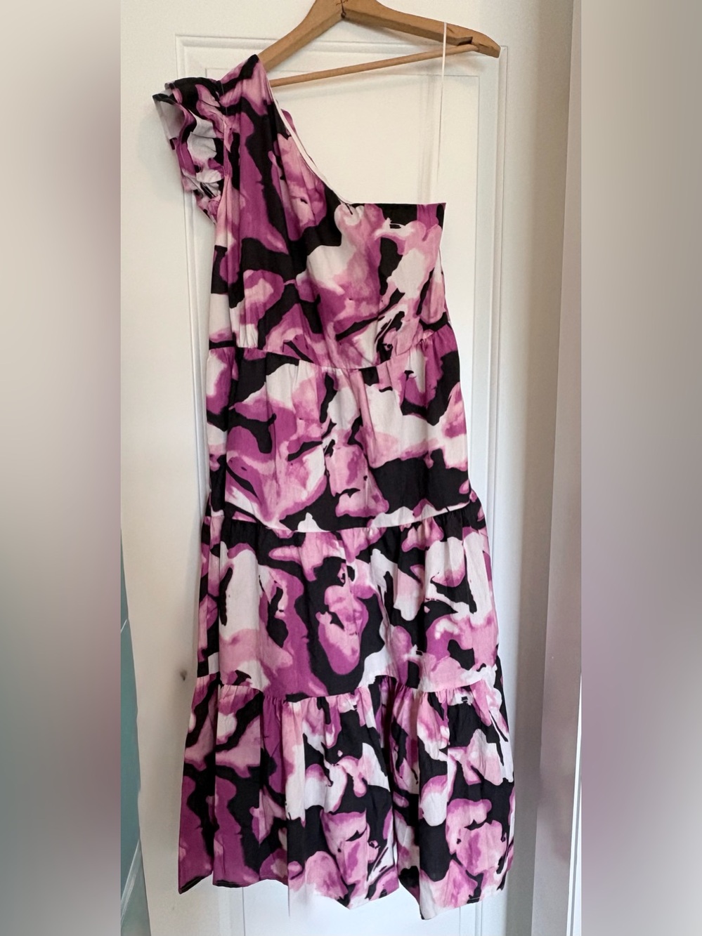 MELLODAY One-Shoulder Abstract Print MIDI Dress - Picture 2 of 6